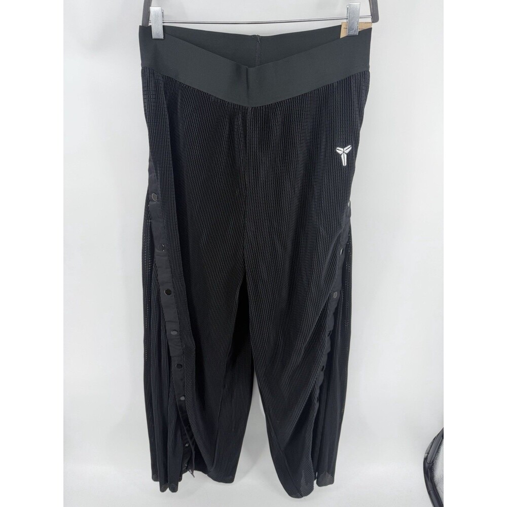Kobe Nike Womens Pleated Tear away Pants IB0016-010 Black Sz L Baggy Y2K $130